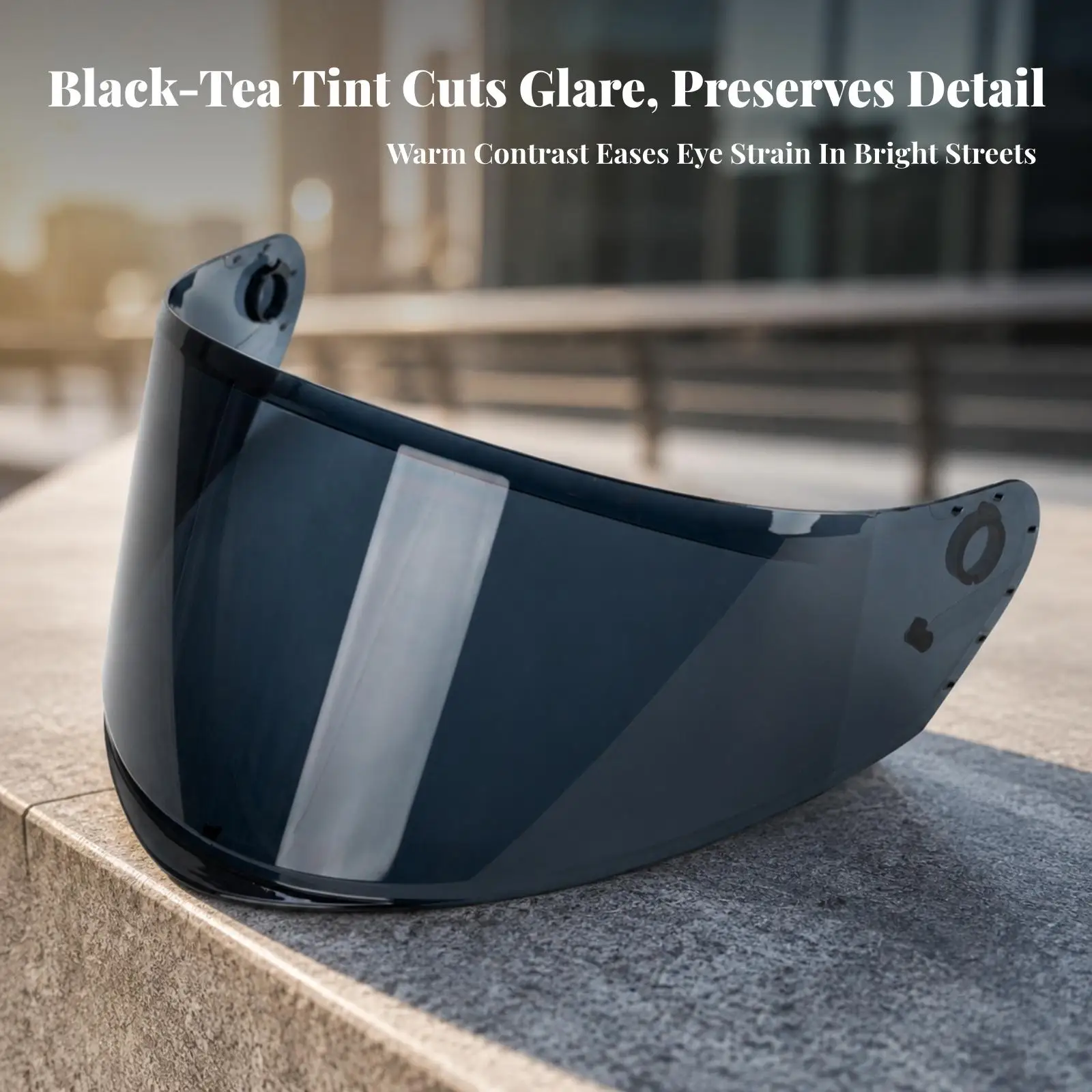 Full-Face Helmet Visor Shatter-Proof Motorcycle Helmet Visor Long-Lasting Lightweight for Commuters, Daily Commuting, Touring