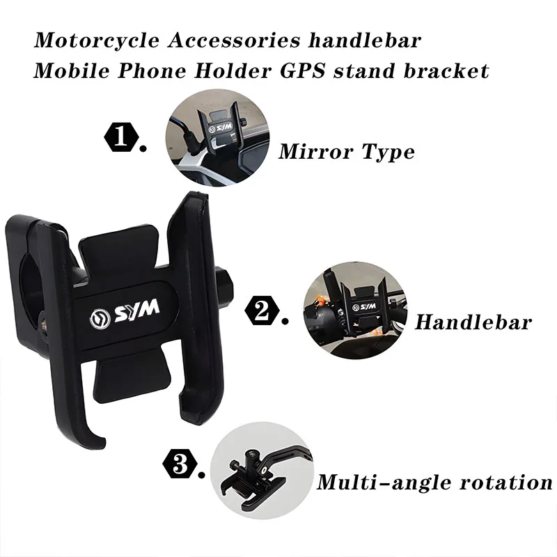 For SYM JOYMAX 250i 300 sym 150 125 CTS CRUISYM 180 MAXSYM 400 600 Motorcycle Handlebar Mobile Phone Holder GPS Stand Bracket