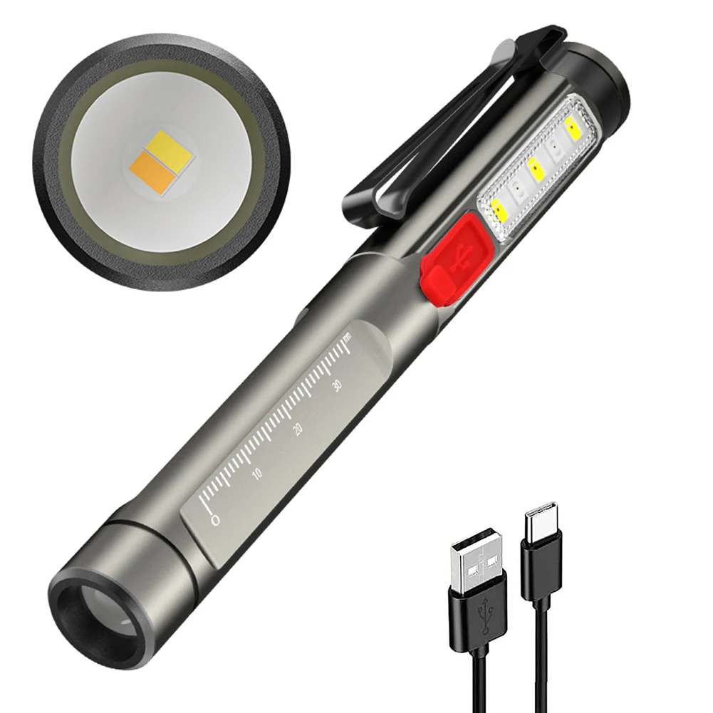 Portable Professional Medical LED Flashlight USB Rechargeable Energy-saving Mini Flashlight Pen Light for Dentist Camping Hiking