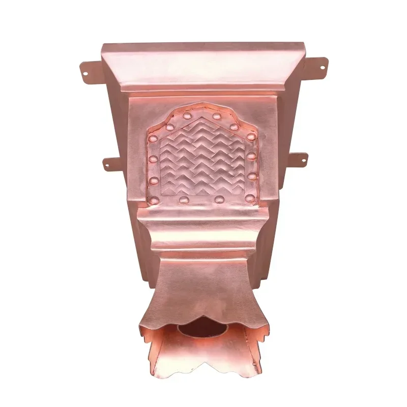 

panic buying matte copper Leader Head rain copper rain collector lead head