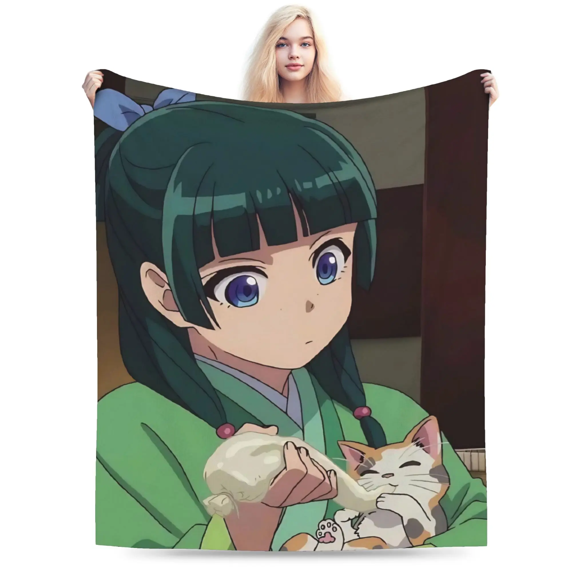The Apothecary D-Diaries Maomao  Blanket Multi-size Soft Fuzzy Plush  Throw Blankets for Sofa Couch and Bed