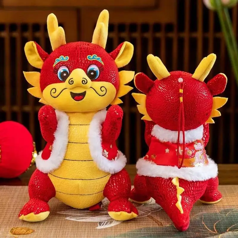 Chinese Dragon Plush Doll Stuffed Animal Plush Toys Zodiac Plush Toy Year Of The Dragon Chinese Dragon Plush Toys For Kids Decor