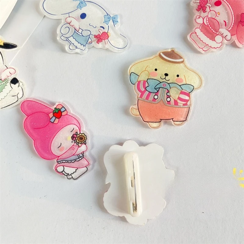 Miniso 漫画かわいい KT 猫サンリオブローチイン超かわいいバッグ包装アクセサリークロミバッジピン学生女性