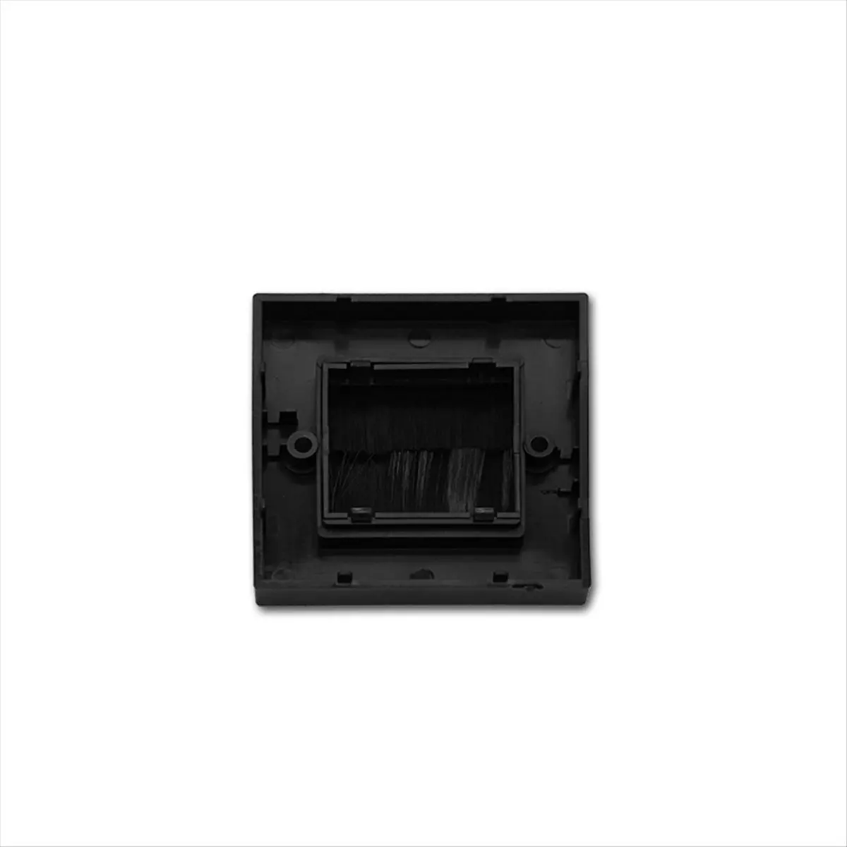 2026 New 2Pcs Flush Brush Wall Plate Brush Single 1 Gang Wall Outlet Cable Entry Plate Tidy Mount Face Plate Wall Plate White