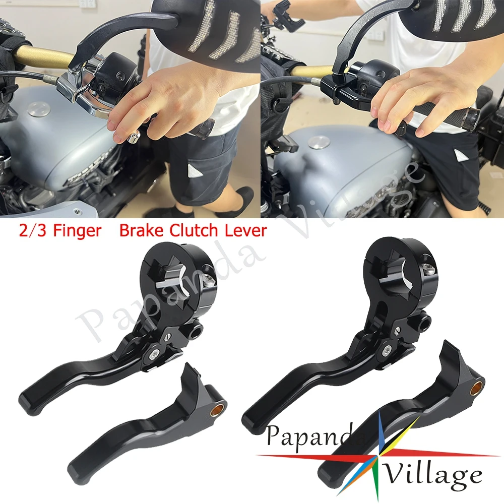 Moto CNC Brake Easier Pull Clutch Hand Control Lever For Harley Softail Custom Deluxe Deuce Fat Boy Heritage S Springer Standard