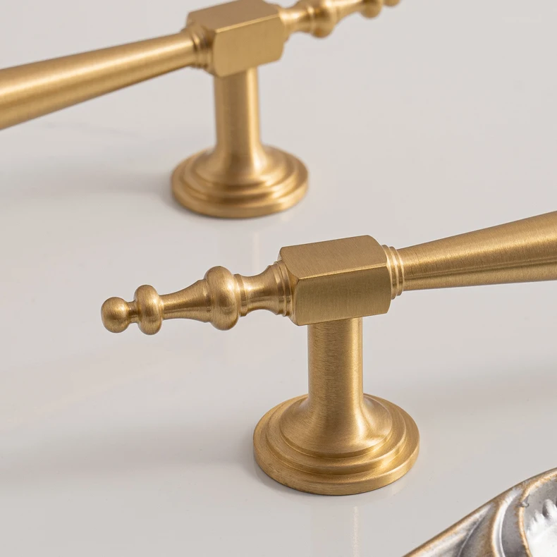 Brushed brass European cabinet handle product image 19