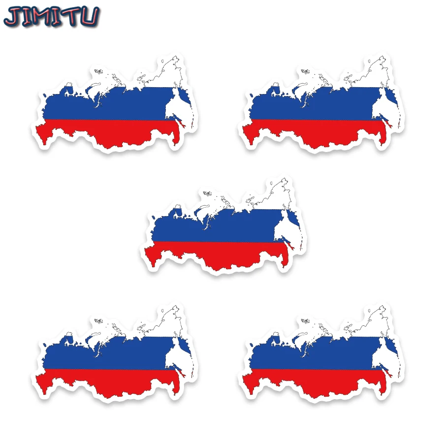 

5 PCS Russian Flag Stickers Country Map Travel Stickers Waterproof Children Toys Decals DIY Laptop Suitcase Scrapbook Kettle