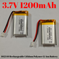 Original 3.7V 1200mAh 102540 JST 1.0 1.25 PH 2-pin Lithium Polymer Li-ion Battery for Bluetooth Speaker GPS Dash Cam Camera MP4