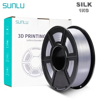 SUNLU 3D-Drucker-Filament, Seidentextur, Gefühl, Gold, 1 kg, seidiger, satter Glanz, PLA-Kupfer, Silber, SPLA-Filament, 3D-Druckmaterialien