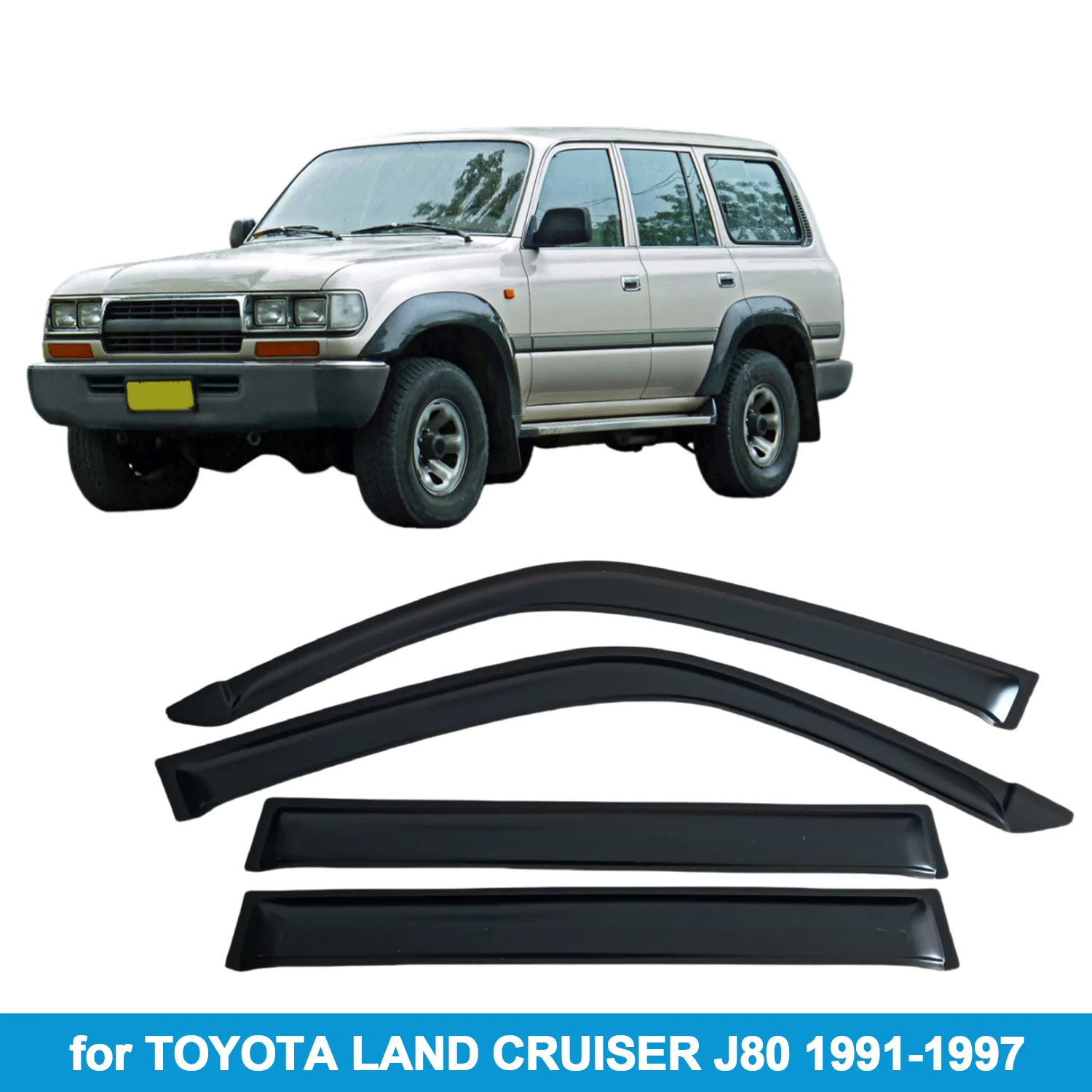 

Оконный козырек для TOYOTA LAND CRUISER J80 1991-1997, защита от дождя, боковой дефлектор, защита от атмосферных воздействий, лента для наружного крепления