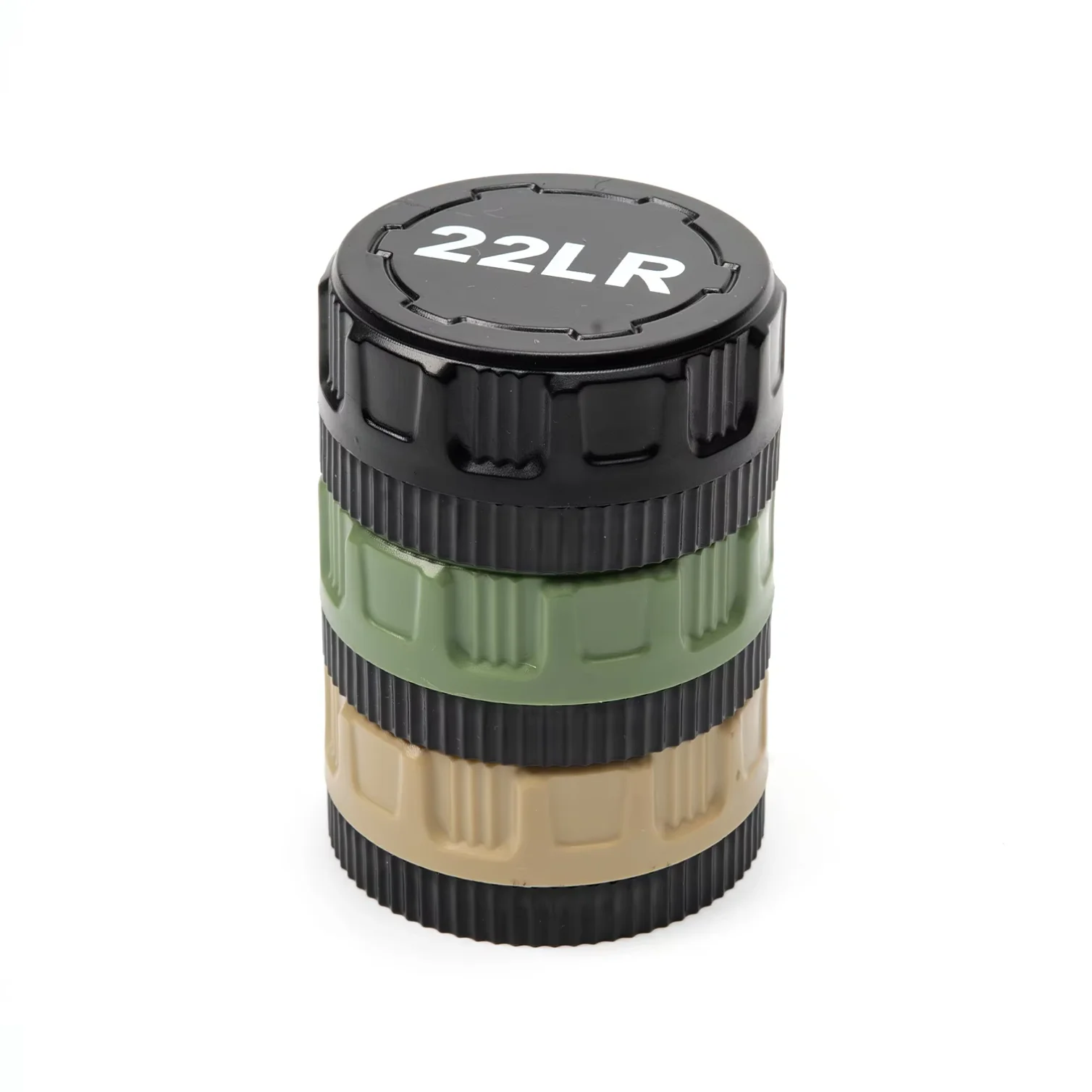 Mini .22LR Tactical Ammo Box, Pocket-Sized, Holds 50 Rounds, With Secure Screw Cap, Durable, Suitable for Small Caliber Ammuniti