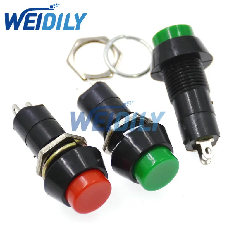 

5PCS PBS-11A PBS-11B 12mm self-locking Plastic Push Button Switch Latching Switchs 3A 250V AC 2PIN