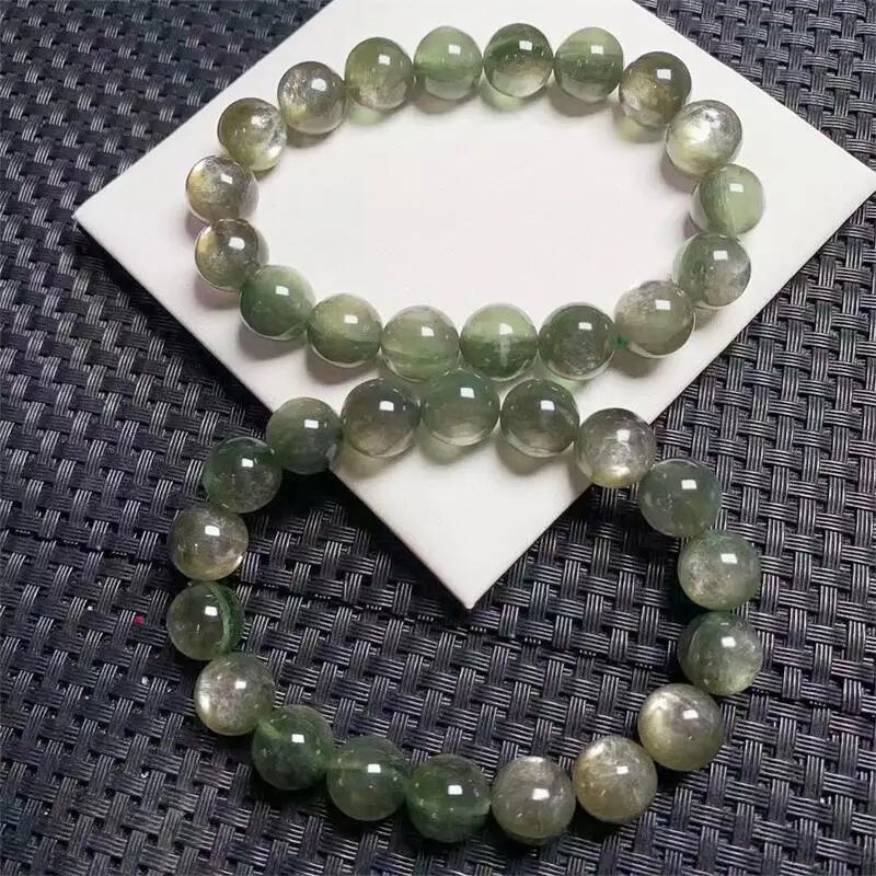 11MM Natural Green Lepidolite Bracelet Fashion Energy Stone Reiki Healing Crystal Strand Fengshui Gift 1PCS