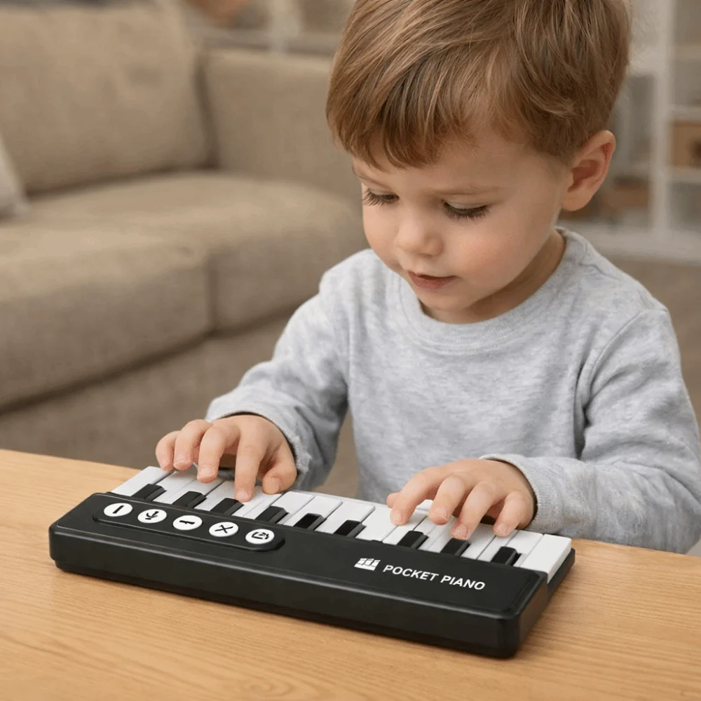 Rainbow Lights Mini Piano Portable Design 7 Colors LED Learning Piano Keyboard Multi-functional Rainbow Electronic Piano