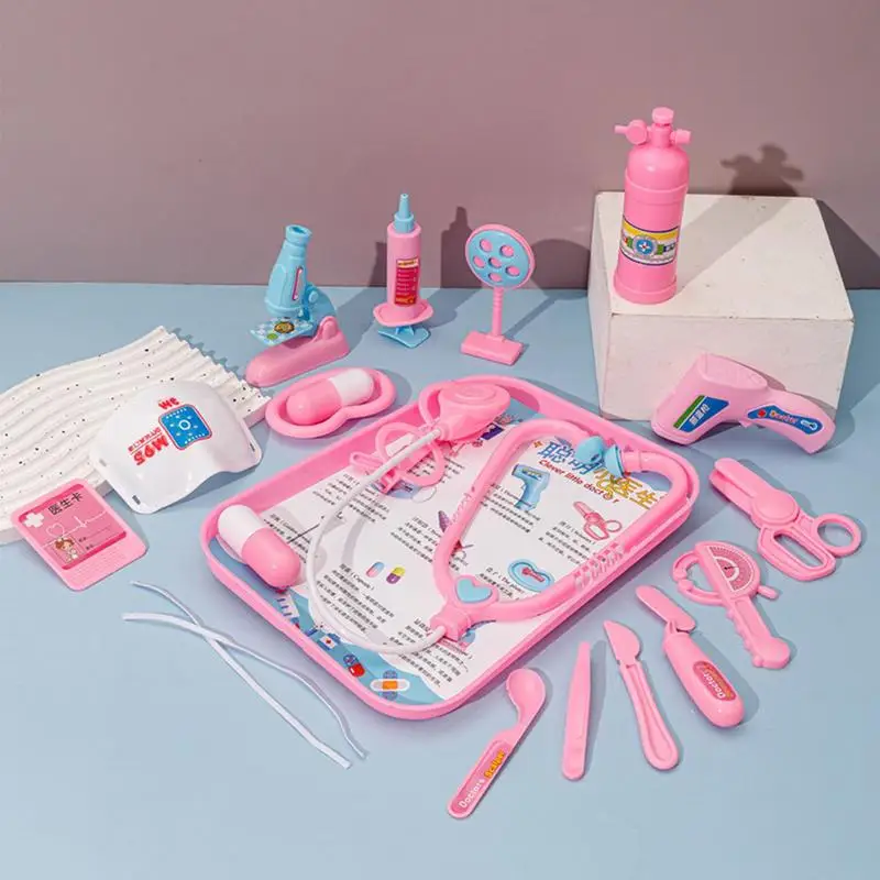 Jogar Médico Set Kit Meninas Brinquedo Pretend Play Role-playing Games Acessórios Hospitalares Medical Carry Case Kit Brinquedos Para Meninas Meninos