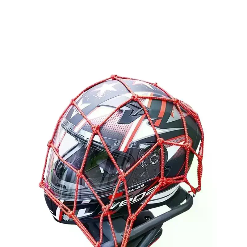 Motorcycle Helmet Cargo Net Night Reflective High Elasticity Easy Storage For Motorbike Ebike Bicycle Riding view 5