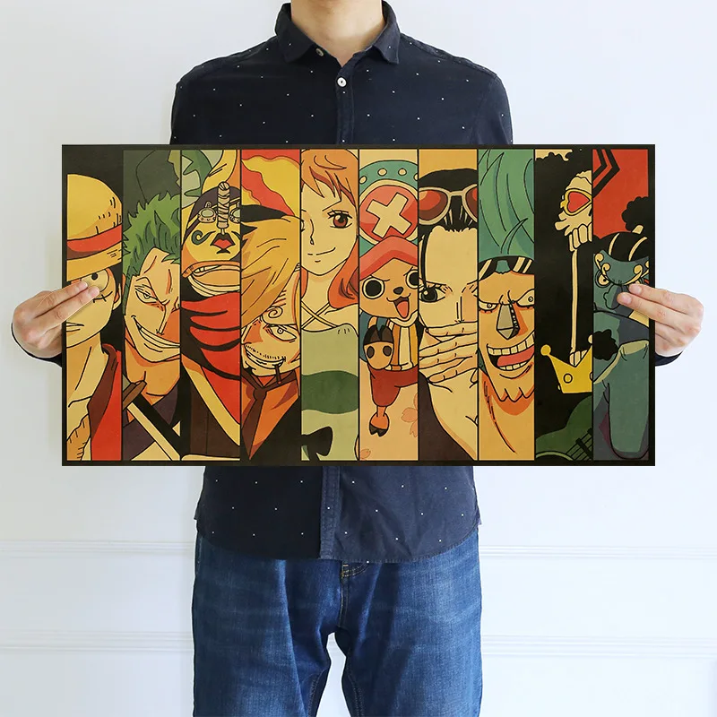 Affiche de Dessin Animé One Piece, Luffy, Rick, Roronoa Zoro, ZanWall, Peinture de Face, Décoration, Cadeau pour Ami