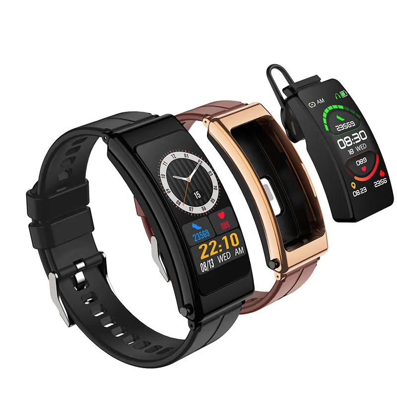 WJK13 Smart Bracelet Bluetooth Earphones 2-in-1 Split Design Call Smart Watch Pedometer Sport Compact Watch Bracelet Gift