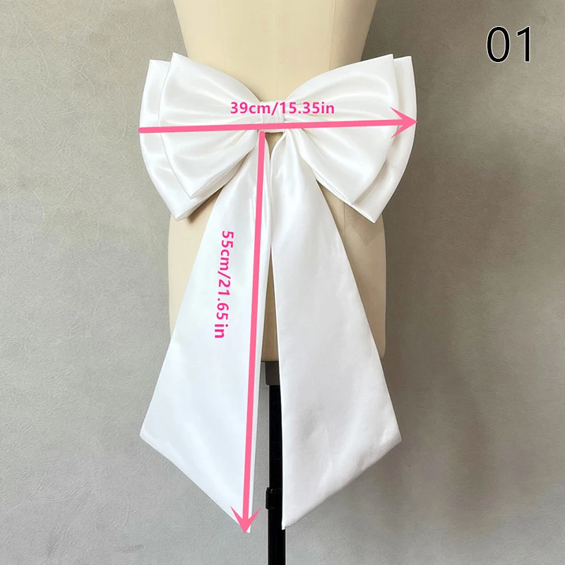 エレガントなウェディングドレスちょう結び軽量取り外し可能なサテンちょう結びウエスト装飾末尾コスプレウェディングドレスアクセサリー