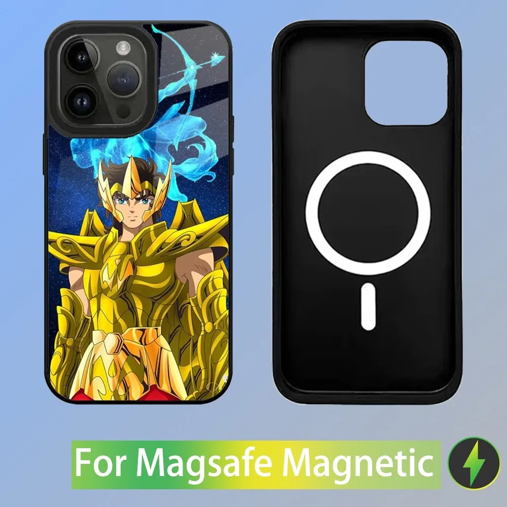 Saint Seiya Knights Of The Zodiac Phone Case For iPhone 15,14,13,12,11,Plus,Pro,Max Mini Magsafe Magnetic Wireless Charging