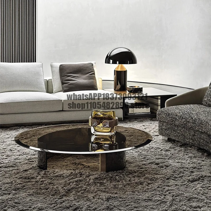

Round Irregular Coffee Table Decoration UniqueGlass Modern Coffee Table Minimalist Cute Luxury Meuble Salon Furniture Home