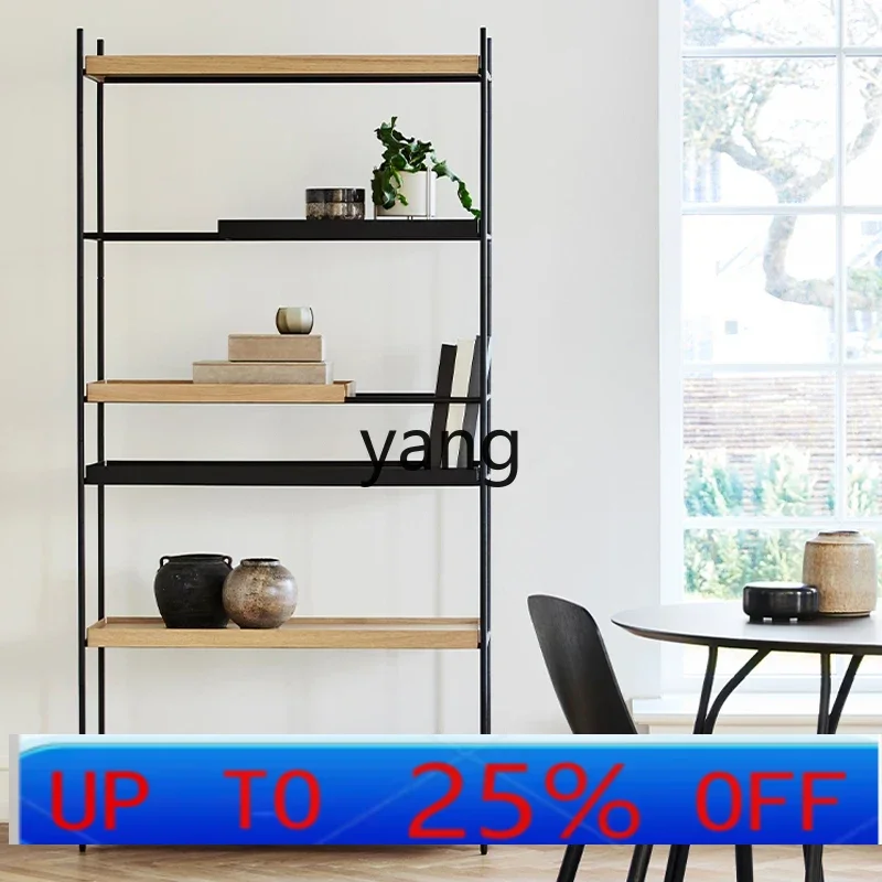 

Lcx modern minimalist oak bookshelf floor-to-ceiling minimalist multi-layer storage metal stainless steel bookcase