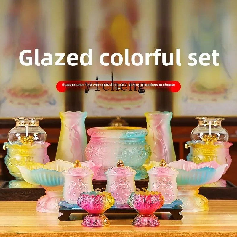 

Zz Buddha Supplies Daquan Offering Household Candlestick Incense Burner Offering Buddha Fruit Plate Vase Water