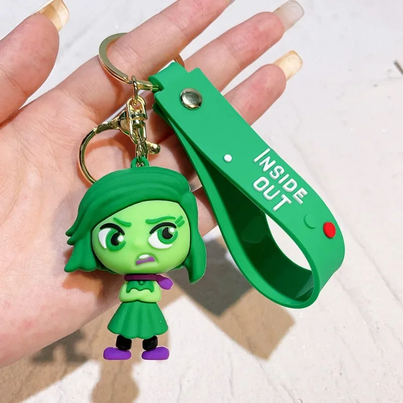 Disney Inside Out 2 Keychain Kawaii Figure Joy Sadness Doll Children's Toys Pendant Couple Bag Accessories Hanging Kids Gifts