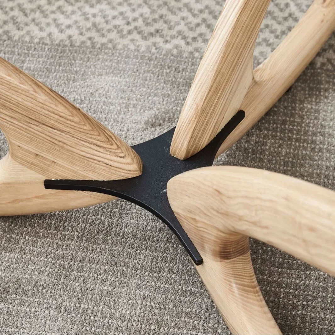 نورديك، مصمم، حديث، بسيط، خشب متين، فاخر خفيف، طاولة قهوة، شقة صغيرة، مقسى، زجاج، فراشة، مستديرة