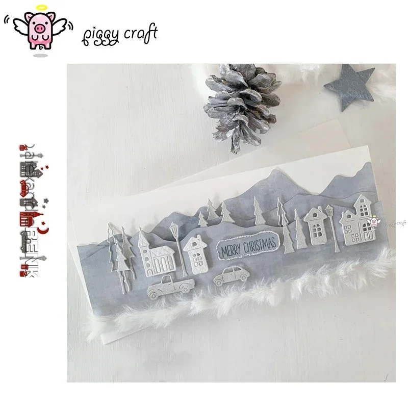 Piggy Craft metal cutting dies cut die mold Church car lights stars Scrapbook paper craft knife mould blade punch stencils dies