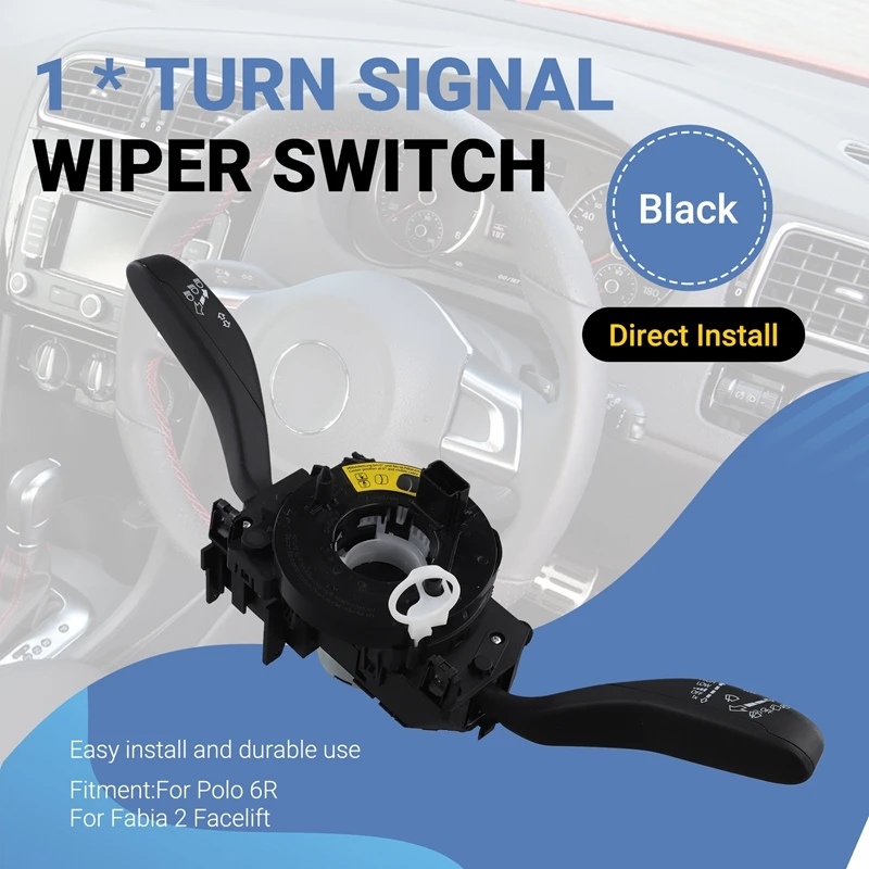 6R0953501H Turn Signal Wiper Switch Combination Switch For VW Polo 6R Skoda Fabia 2 Facelift