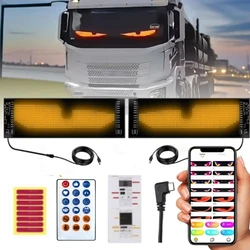 2PCS LED Eye For Car Window Screen Wireless Adhesive LED Light Blazexel Devil Eyes Light Flex LED Display Dynamic Eyes for car