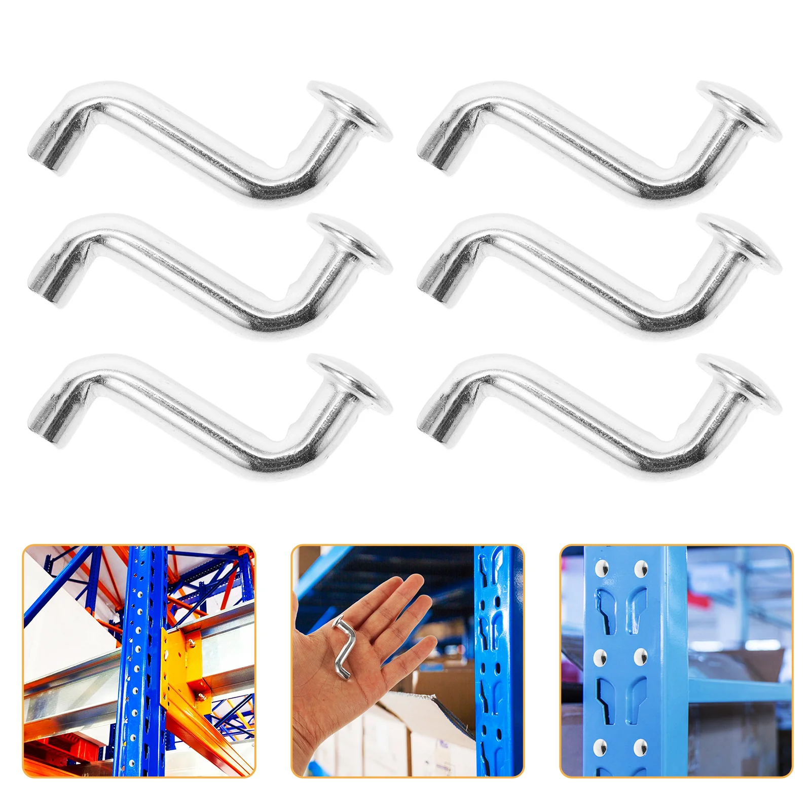 50 pçs prateleiras acessórios parafusos resistentes rack de paletes universal gota pino ganchos clipes de segurança de metal