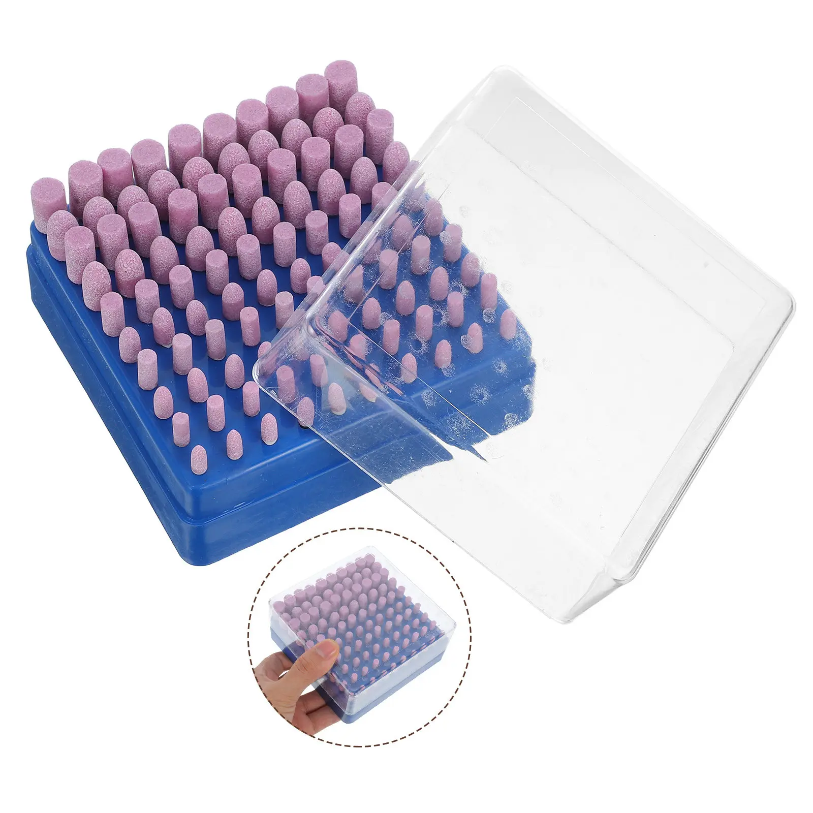 100Pcs Red Corundum Abrasive Mounted Grinding Stone Set 3Mm Shank for Metalworking Jewelry Crafting Precision Grinding Polishing