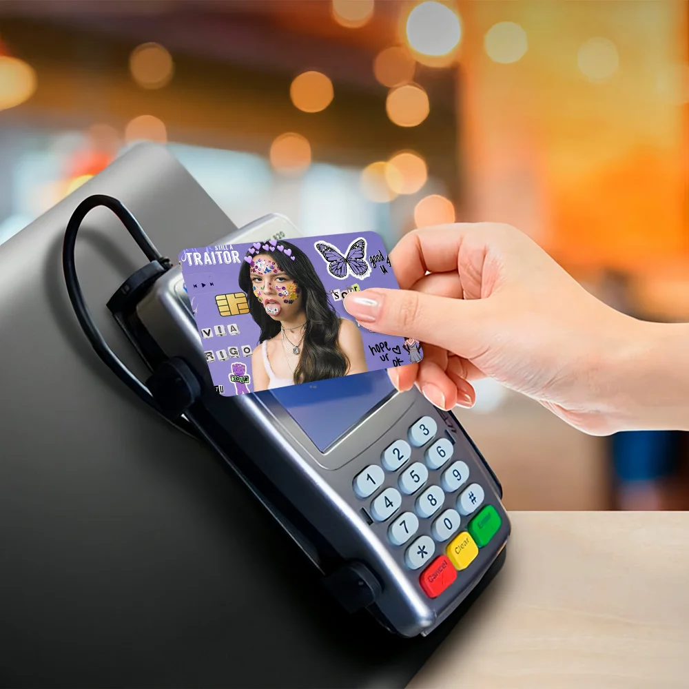 Cantor O-Olivia R-Rodrigo Decorativo Pequeno Chip À Prova D 'Água 4 PCS Adesivo de Cartão Novo Anti-arranhões