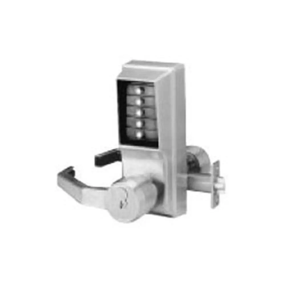 

Cylindrical Lever Lock with Push Button, Satin Chrome Finish, US26D, LH, 26D Key Override