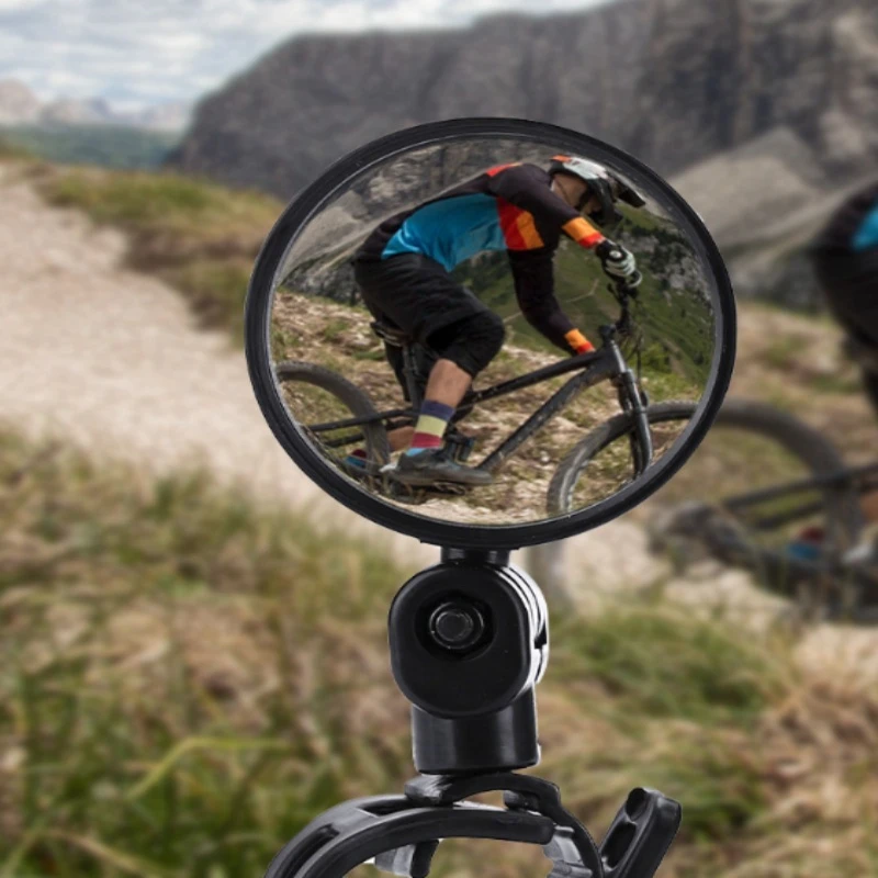 자전거 백미러 조정 가능한 시야각 범용 핸들바 마운트 안전 사이클링 미러 도로 자전거용 쉬운 설치