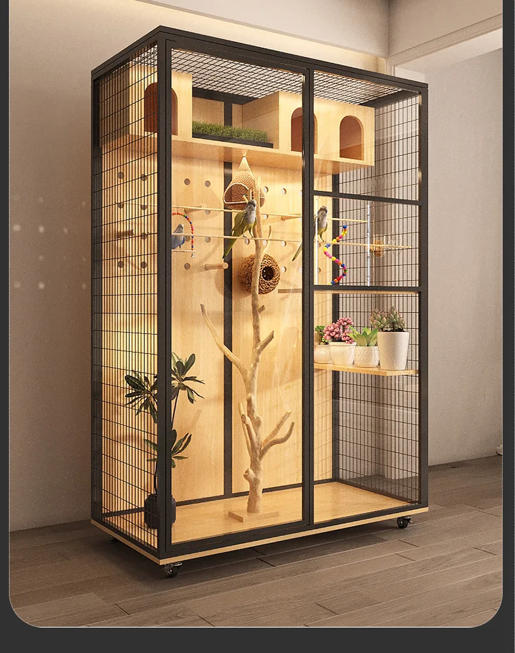 Parrot Xuanfeng solid wood special bird cage