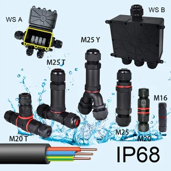 DIY 플라스틱 인클로저 야외 블랙 방수 케이스 와이어 터미널 정션, 전기 프로젝트 박스 커넥터, IP68 