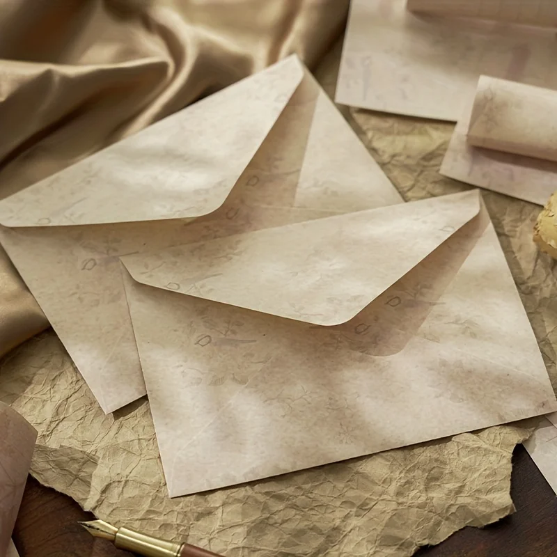 9 pcs Vintage envelope set retro girl art confession love letter greeting card paper