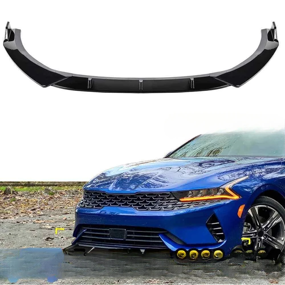 1PCS Glossy Black Front Bumper Lip Body Kit Spoiler For KIA K5 GT 2020-2024 United States