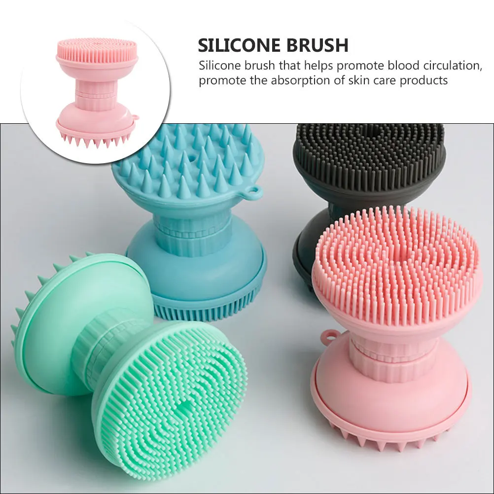 

1Pcs Silicone Face Cleansing Brush Double-Ended Manual Facial Brush Deep Exfoliate Massage Skin Care Face Scrubber