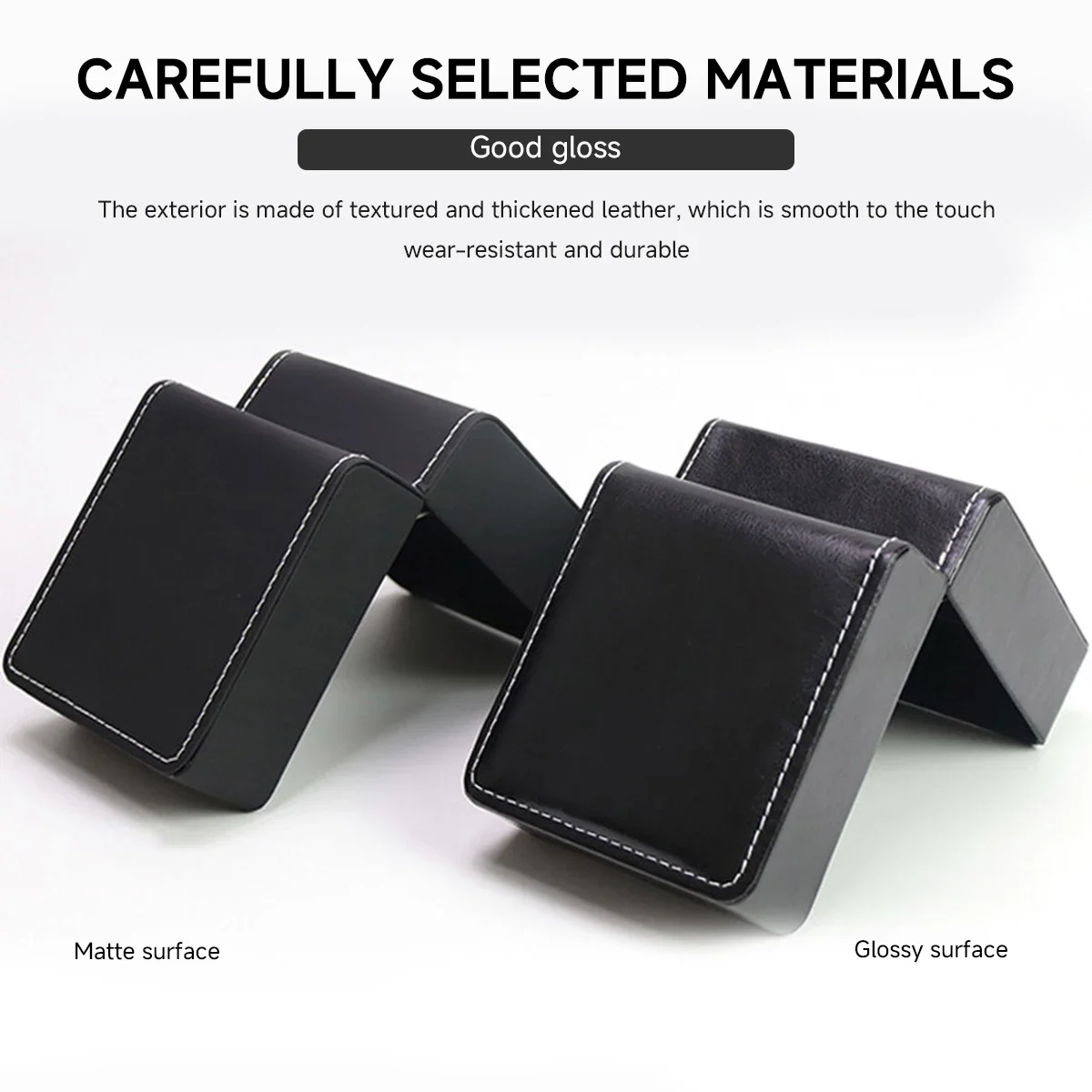 صندوق تخزين الساعات من البولي يوريثان، علبة عرض واحدة، منظم الساعات، منظم مجوهرات السفر، هدية للنساء والرجال