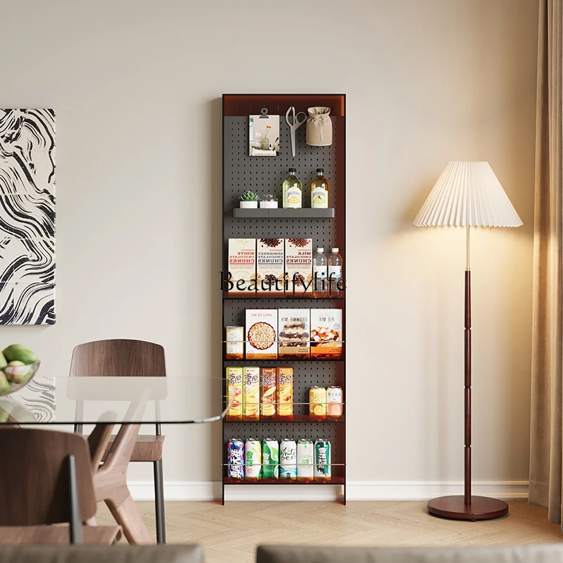 

Door shelf Ultra-thin hole board Acrylic narrow slot storage rack Wall wall snack rack Multi-layer narrow cabinet