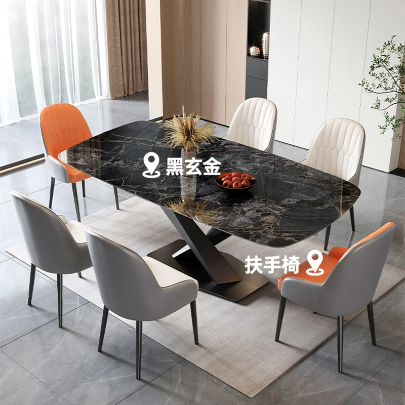 Dining Room 4 Chairs Complete Extendable Table Dinning Set 6 Luxury Island Elegant Tables Marble Square Kitchen Ceramic