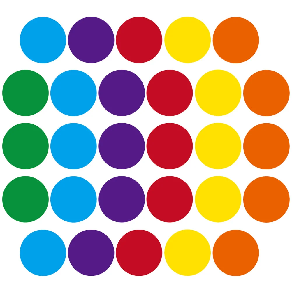 5 Sets Sports Round Marker Stickers Office Rug School Dry Erase Circles for Tables