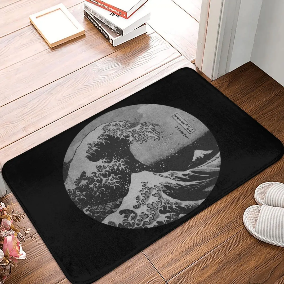 

The Great Wave Off Kanagawa (Hokusai) Doormat Rug carpet Mat Footpad Polyester Non-slip Washable Entrance Kitchen Bedroom toilet