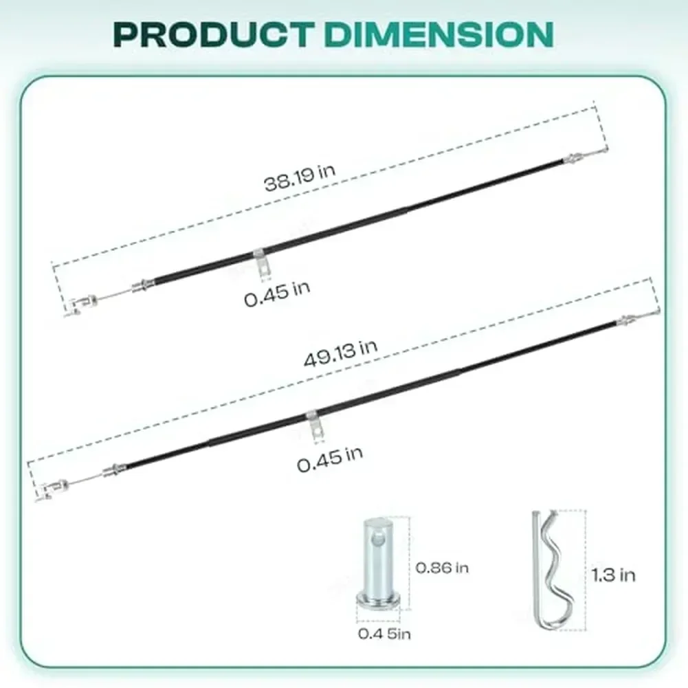 

Replacement brake cable with stainless steel core for PRECEDENT and golf carts with protective PVC coating to prevent wear