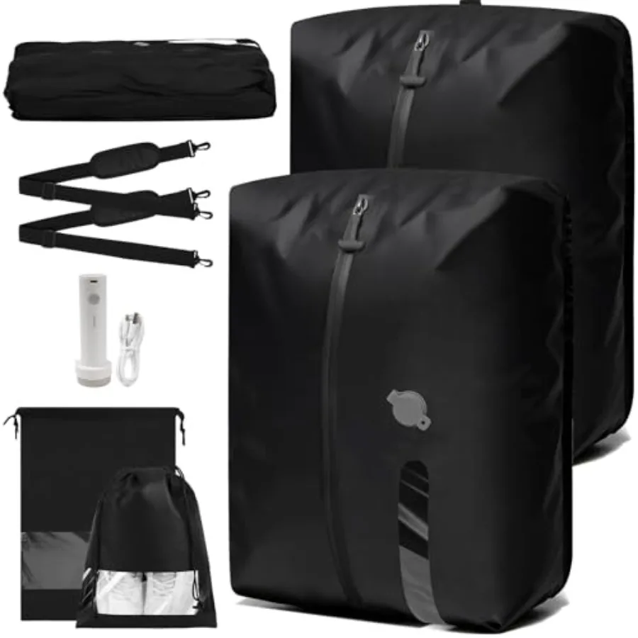 

Вакуумные пакеты для путешествий с насосом для компрессии одежды, водонепроницаемые, IP67, вакуумные пакеты для багажа и рюкзаков, 2 шт., для упаковки вещей