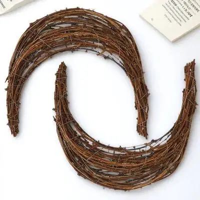 

2 Pcs Wreath for Craft Front Door Wreaths Vines Crafting Brown Decor Crafts
